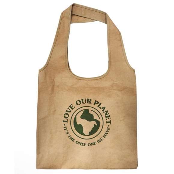 Earthgrade Handbags - NWT “Love Our Planet” Eco Tote Shoulder Bag Washable Paper Reusable